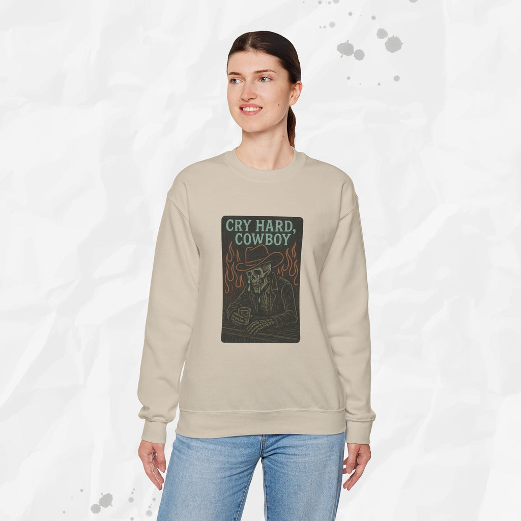 Cry Hard, Cowboy - Crewneck Sweatshirt