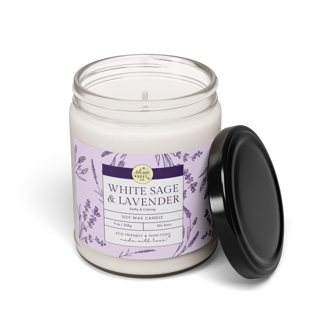 Three Bees Scented Soy Candle - 9oz