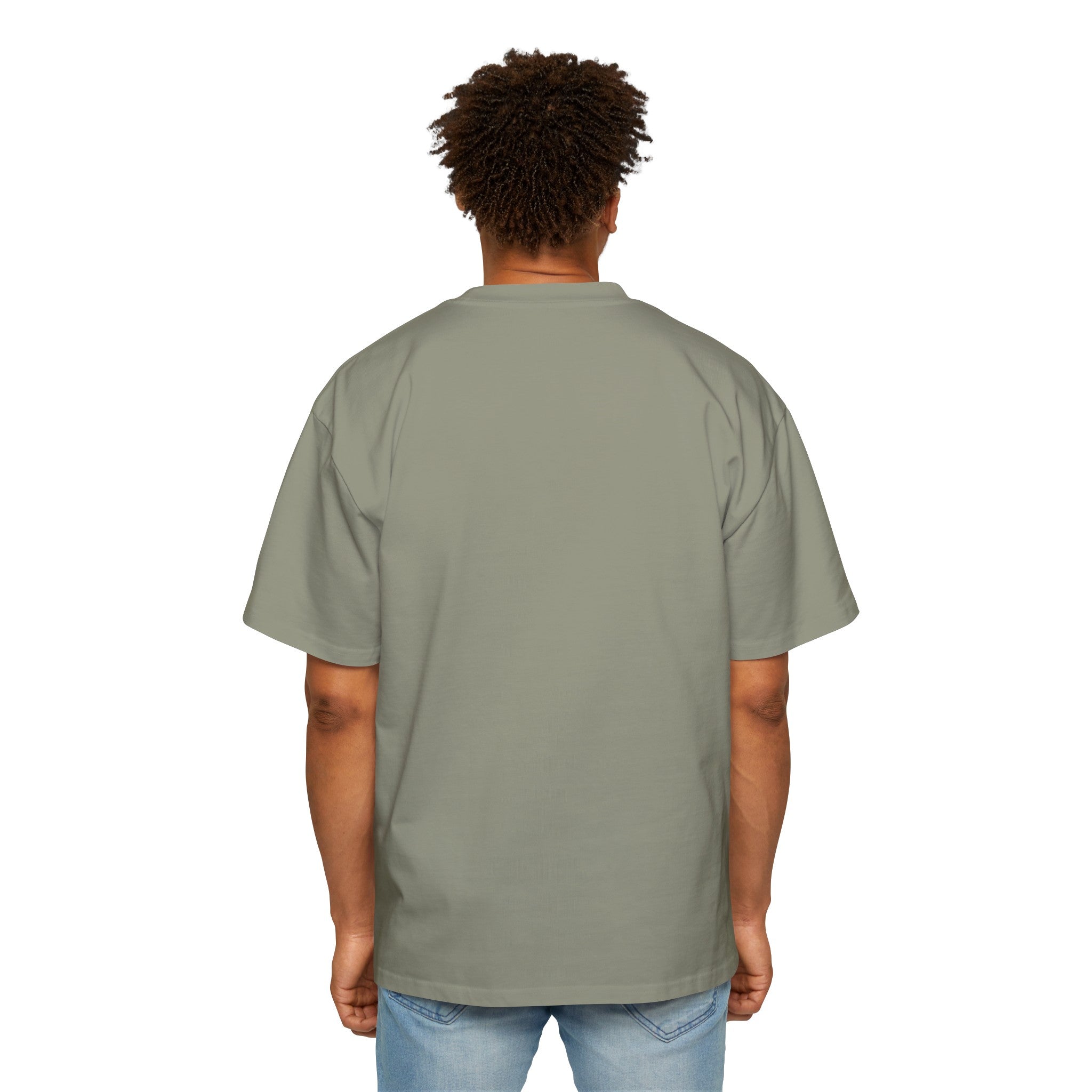 Men's Heavy Oversized Cotton T-Shirt Streetwear Casual Tee