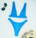 Push-Up Solid Color Two-Piece Bikini for Women