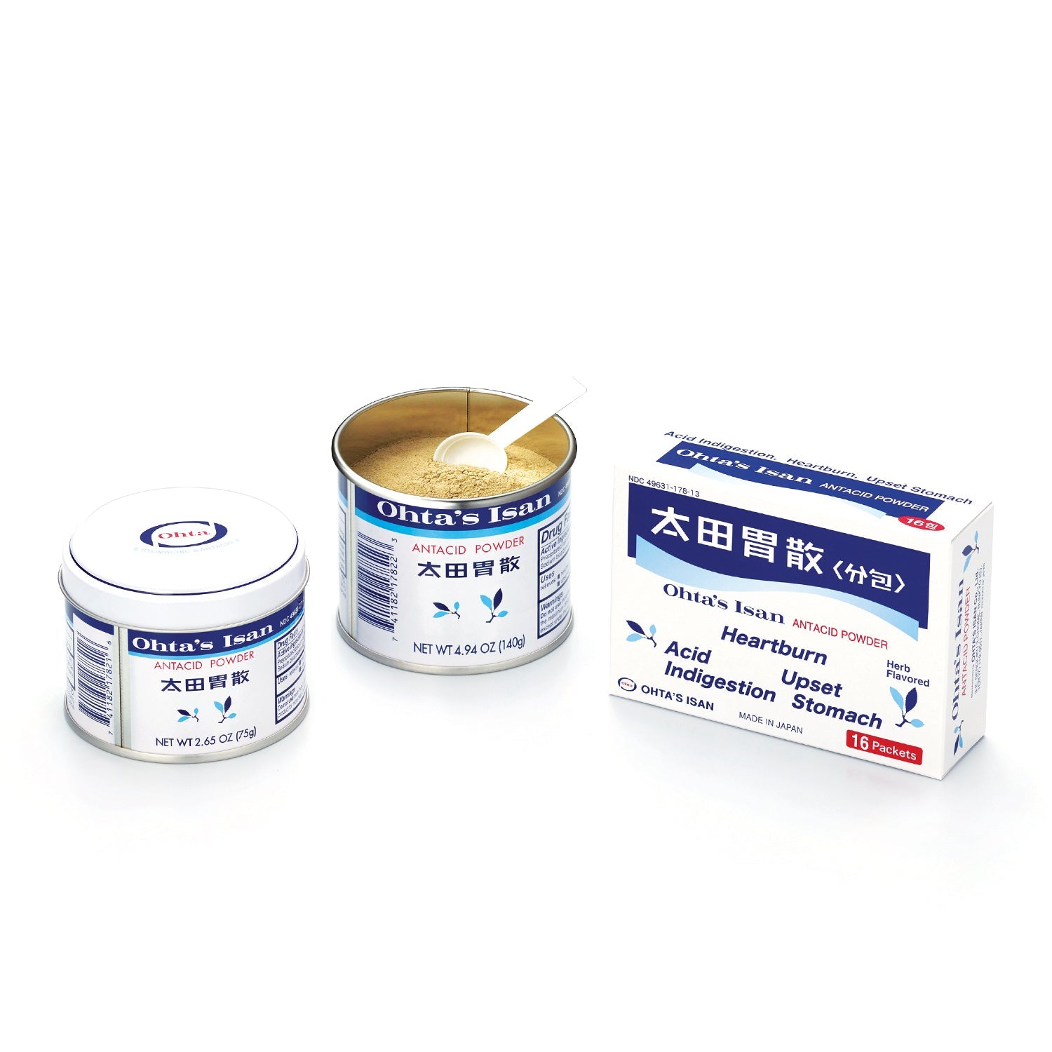 Ohta's Isan Antacid Herbal Powder - Large 140g Can