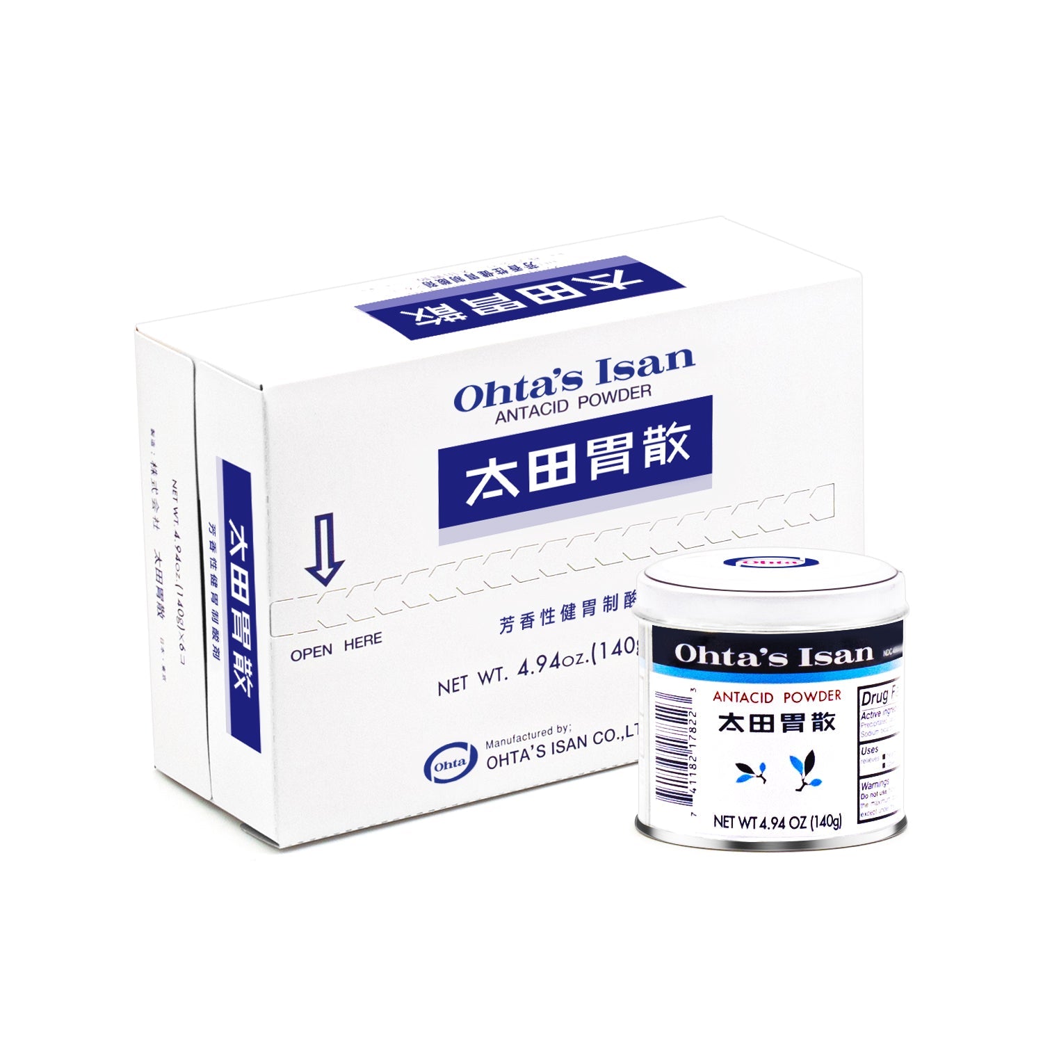 Ohta's Isan Antacid Herbal Powder - Large 140g Can