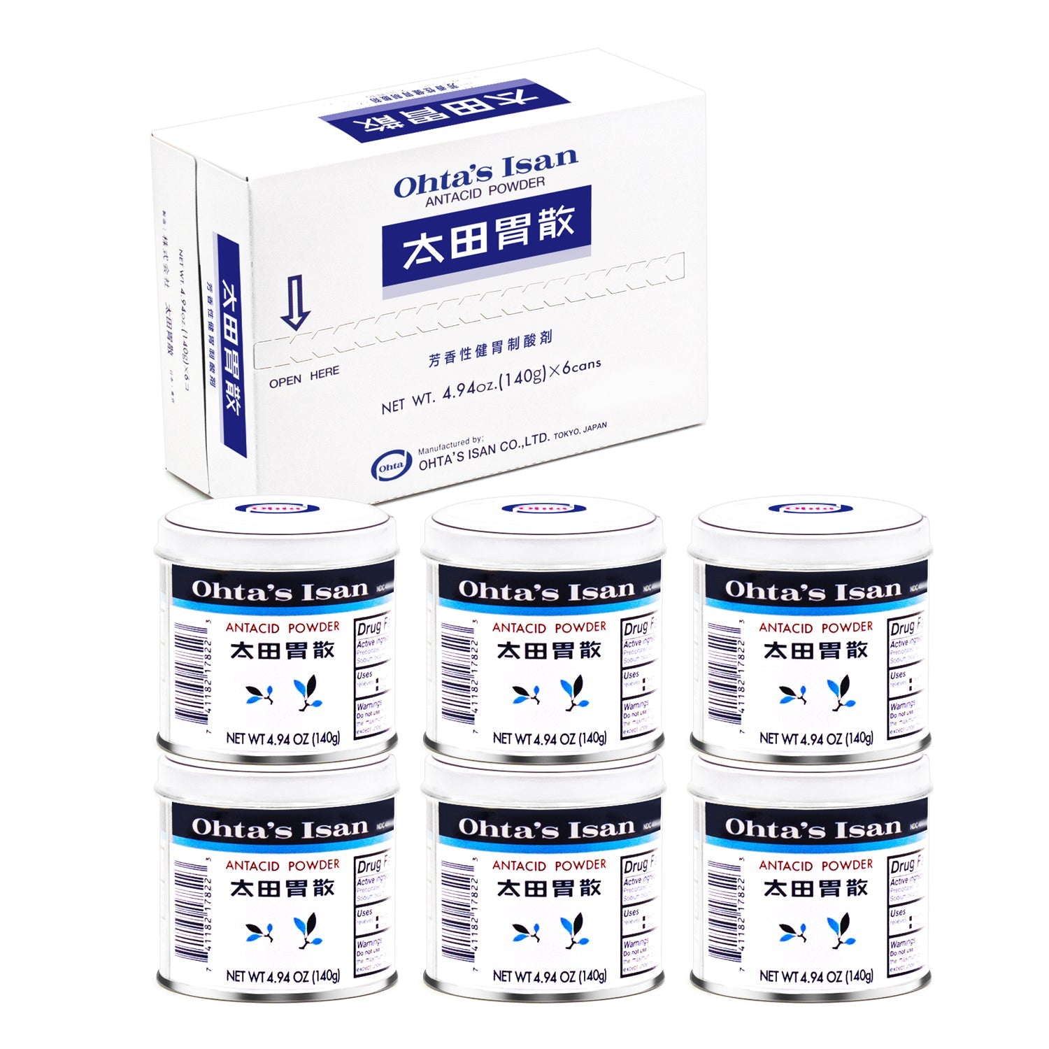 Ohta's Isan Antacid Herbal Powder - Large 140g Can