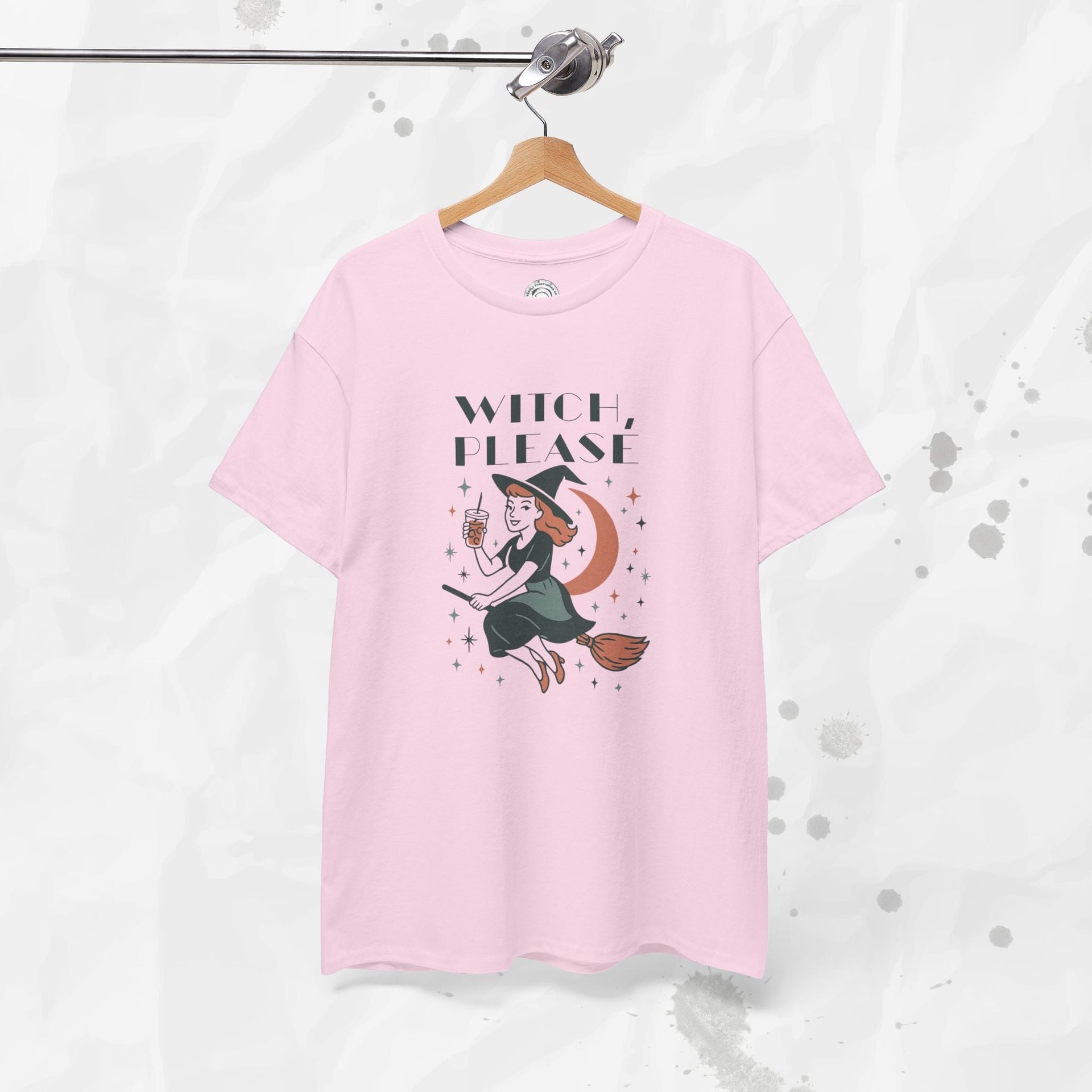 Witch Please Graphic T-Shirt Vintage Style Witchy Crewneck Tee - Image 14