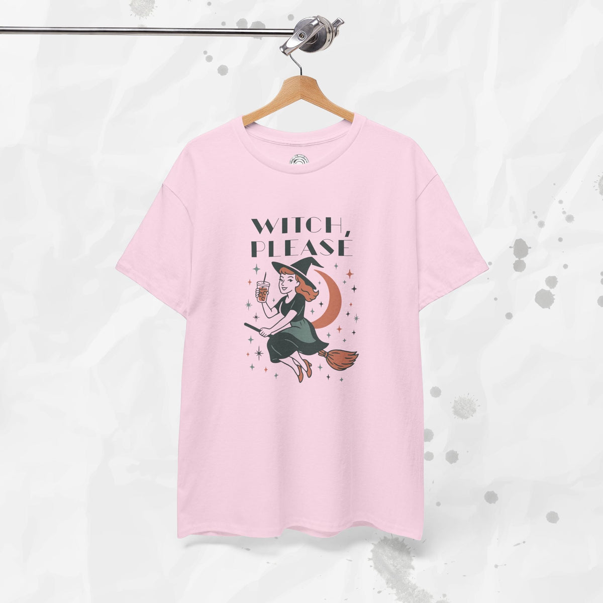 Witch Please Graphic T-Shirt Vintage Style Witchy Crewneck Tee - Image 14