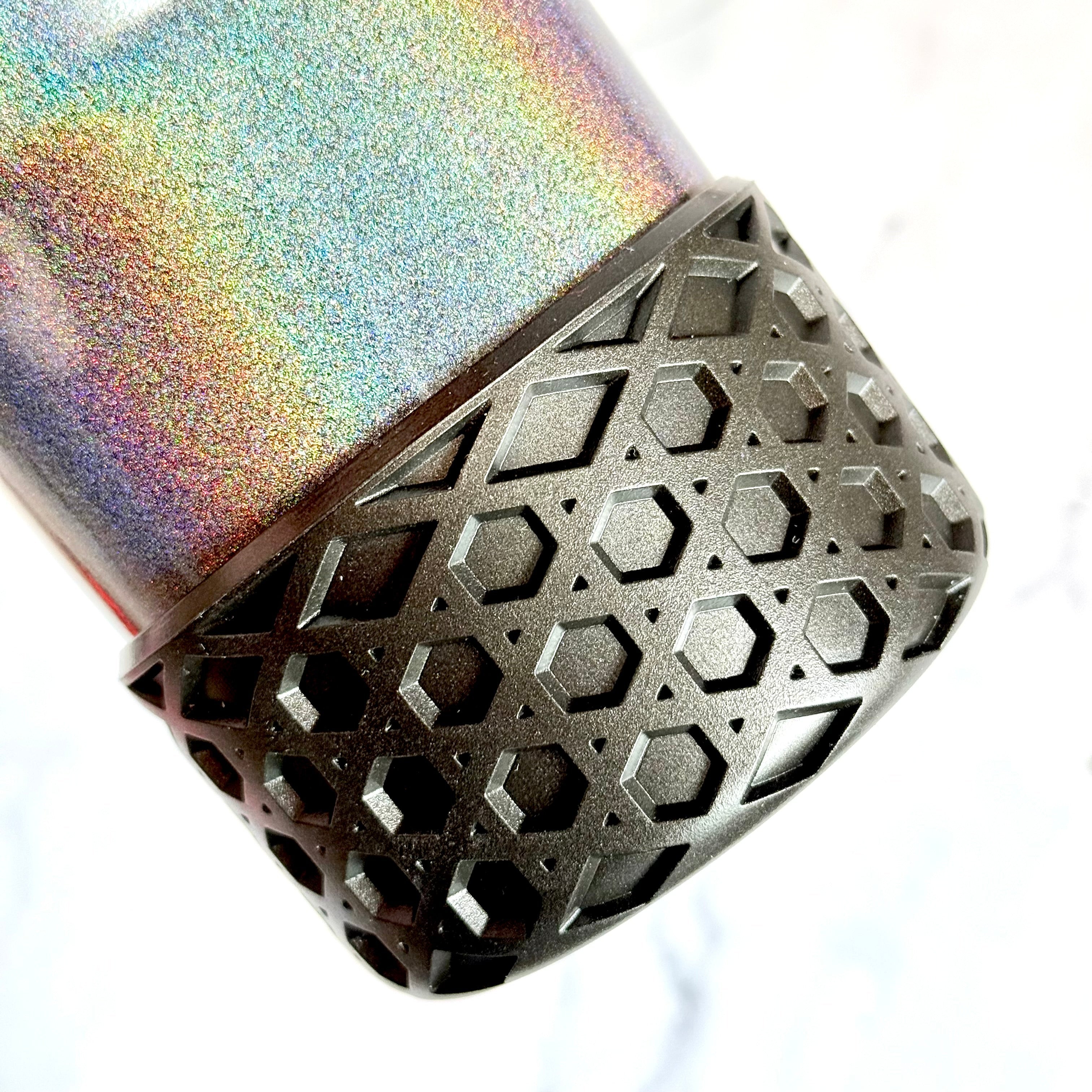 Onyx Shimmer Metallic Waffle Boot