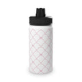 Trellis Bow Stainless Steel Water Bottle, Sports Lid - Pink