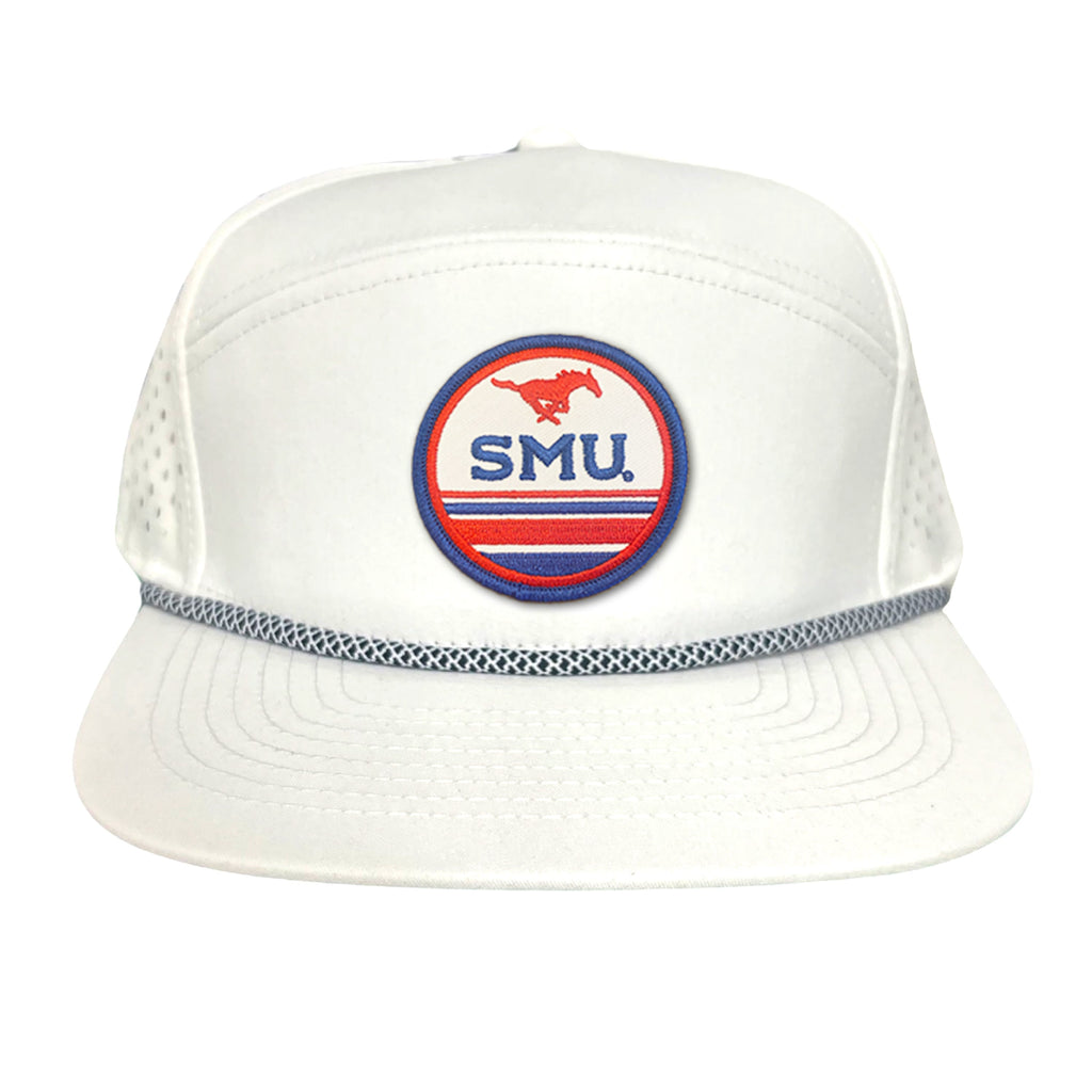SMU Mustangs Pony Circle Patch Mesh Snapback Hat