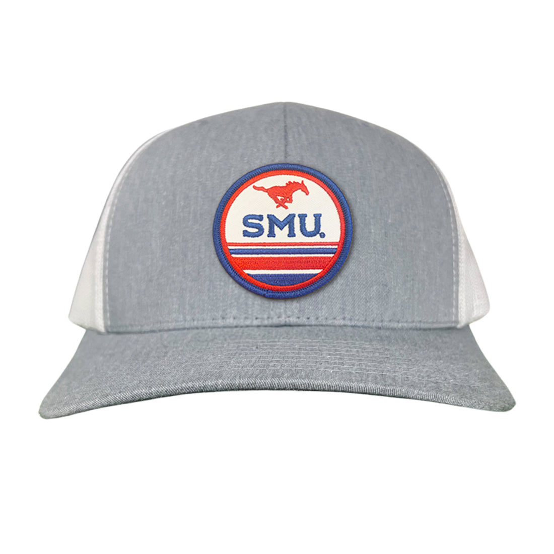 SMU Mustangs Pony Circle Patch Mesh Snapback Hat