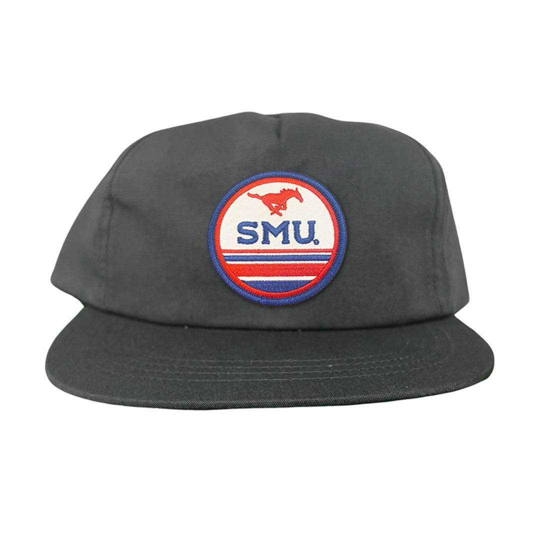 SMU Mustangs Pony Circle Patch Mesh Snapback Hat