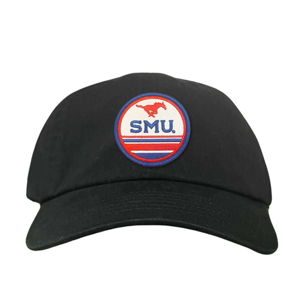 SMU Mustangs Pony Circle Patch Mesh Snapback Hat