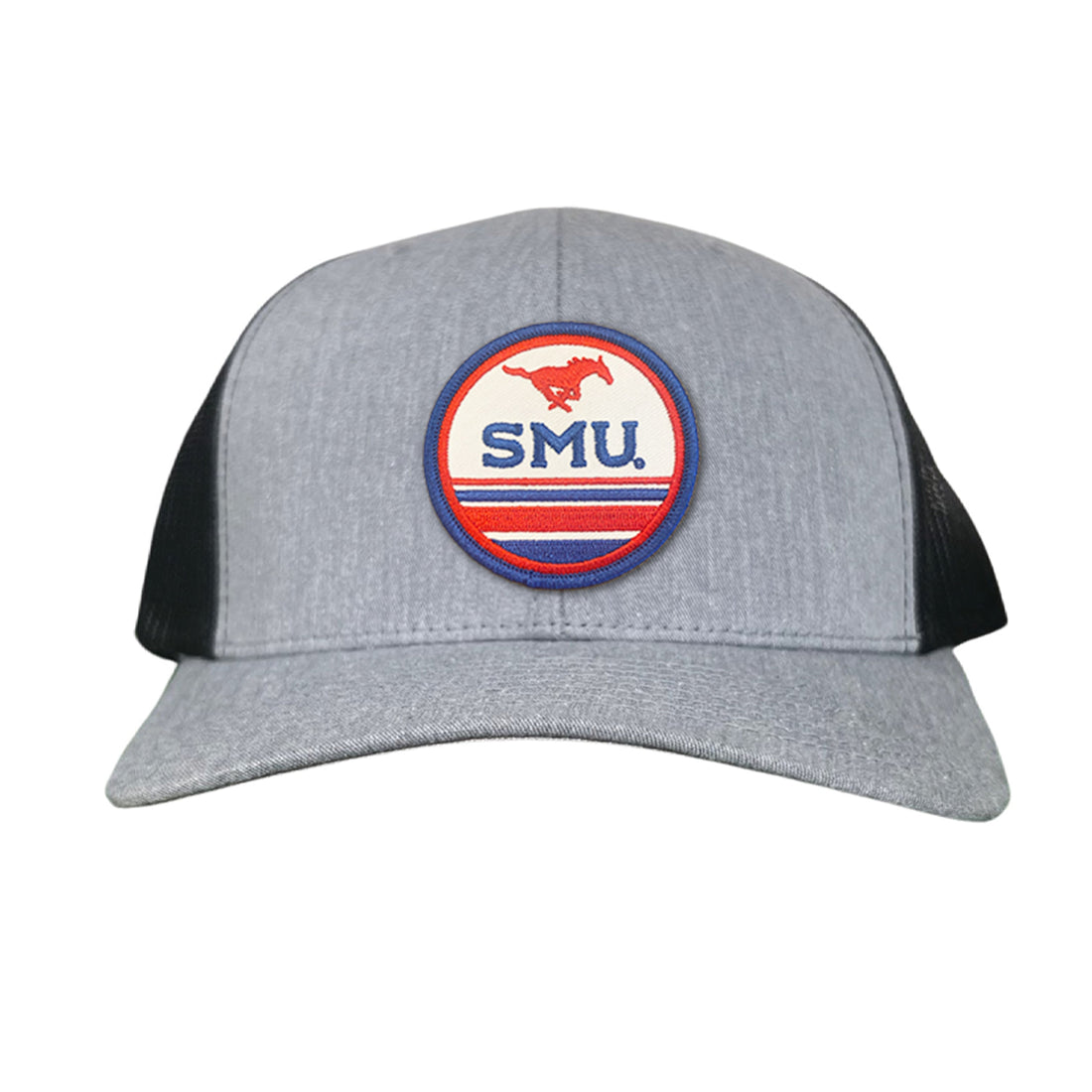 SMU Mustangs Pony Circle Patch Mesh Snapback Hat