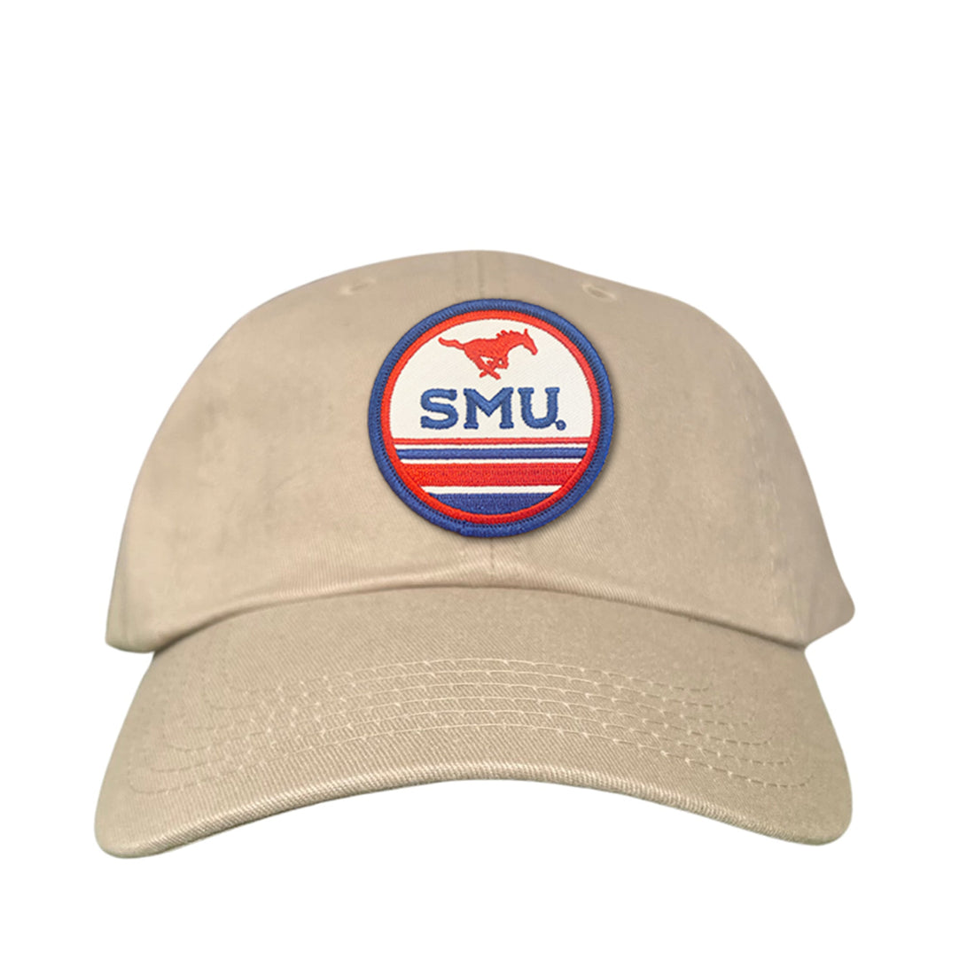 SMU Mustangs Pony Circle Patch Mesh Snapback Hat