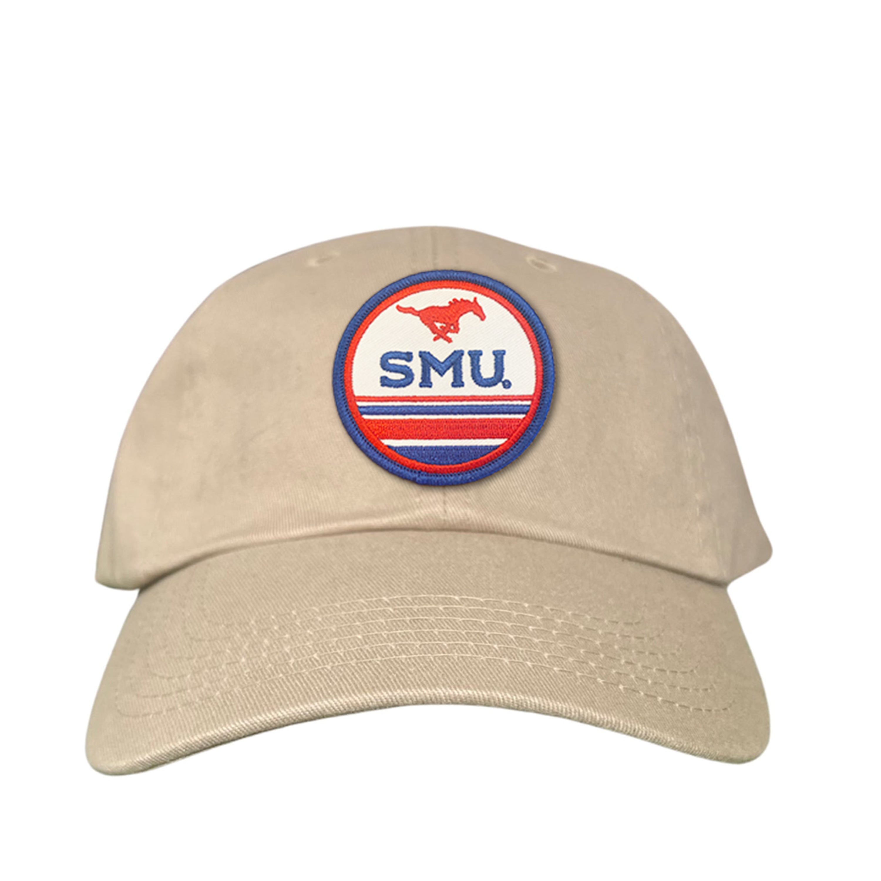 SMU Mustangs Pony Circle Patch Mesh Snapback Hat