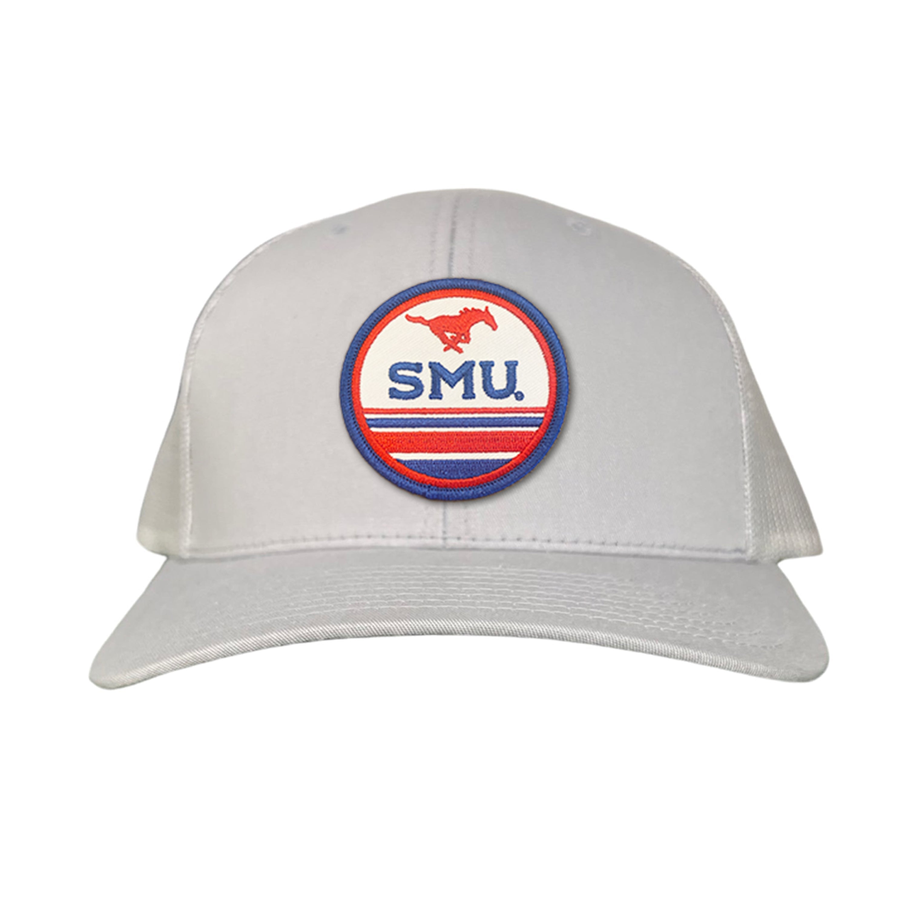SMU Mustangs Pony Circle Patch Mesh Snapback Hat