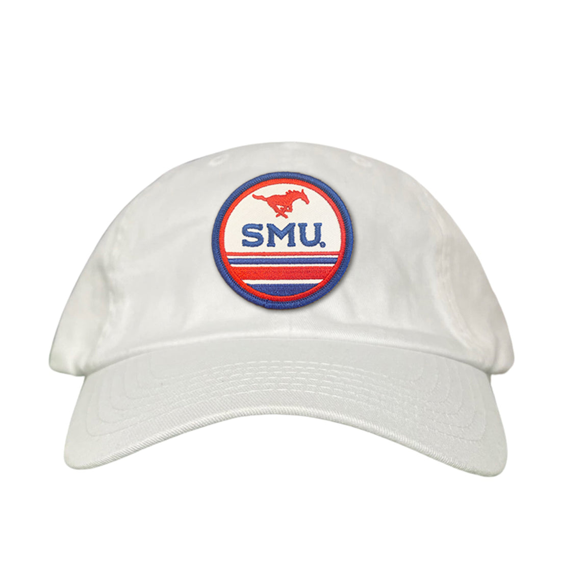 SMU Mustangs Pony Circle Patch Mesh Snapback Hat