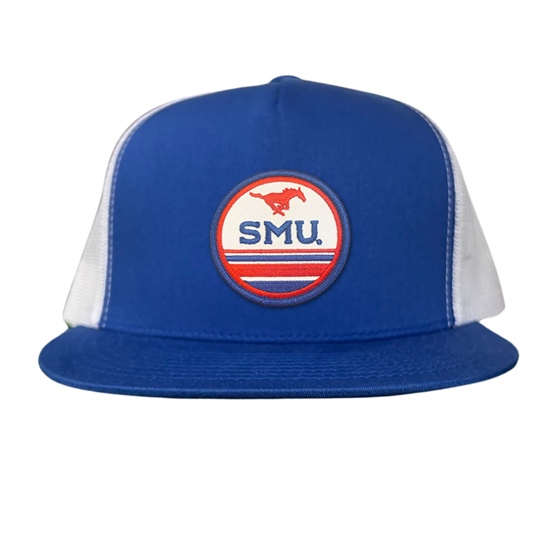 SMU Mustangs Pony Circle Patch Mesh Snapback Hat