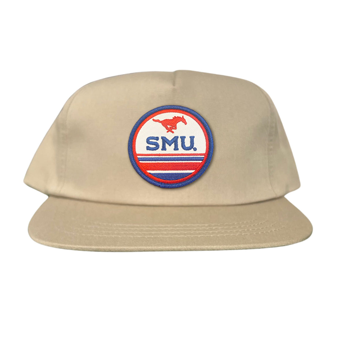 SMU Mustangs Pony Circle Patch Mesh Snapback Hat