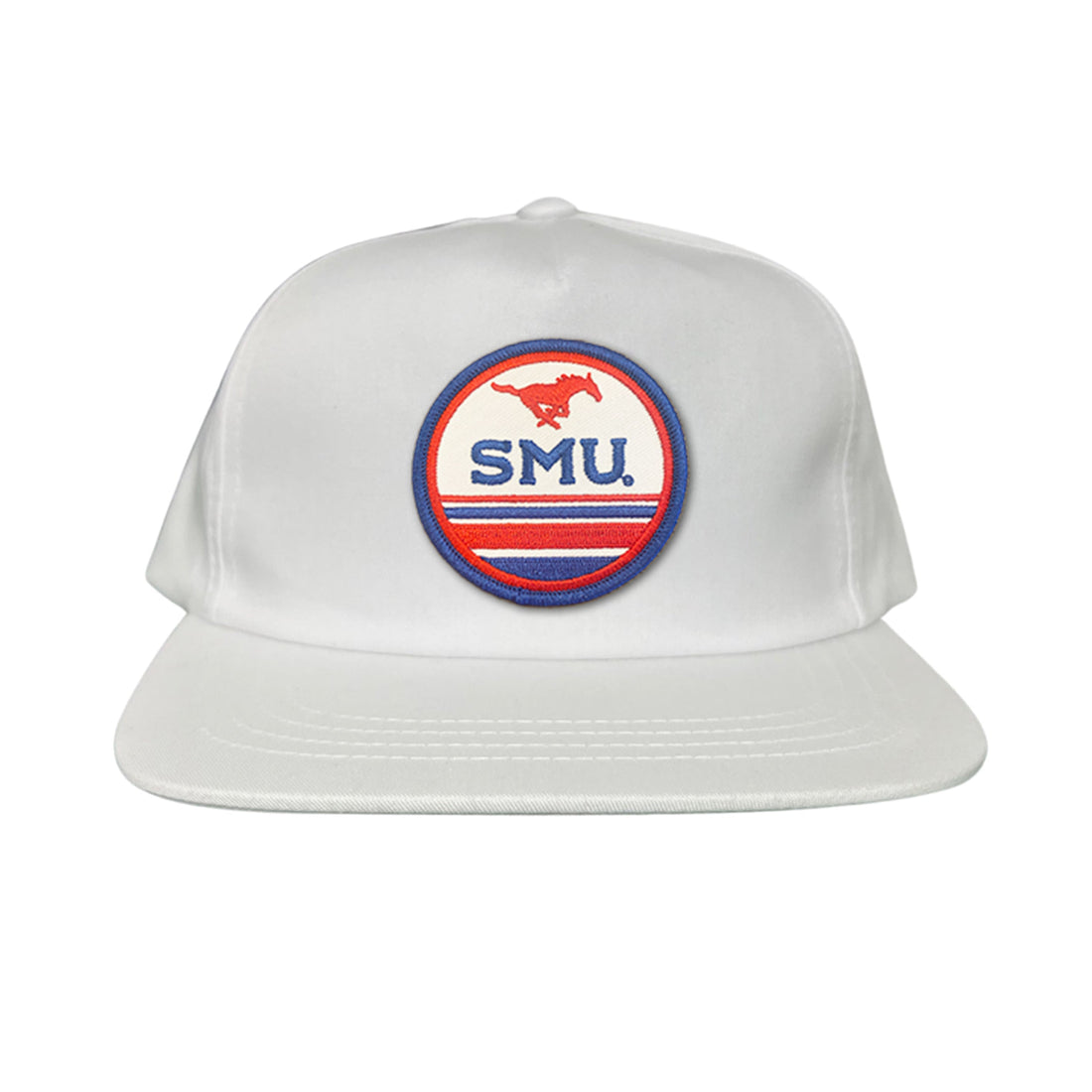 SMU Mustangs Pony Circle Patch Mesh Snapback Hat