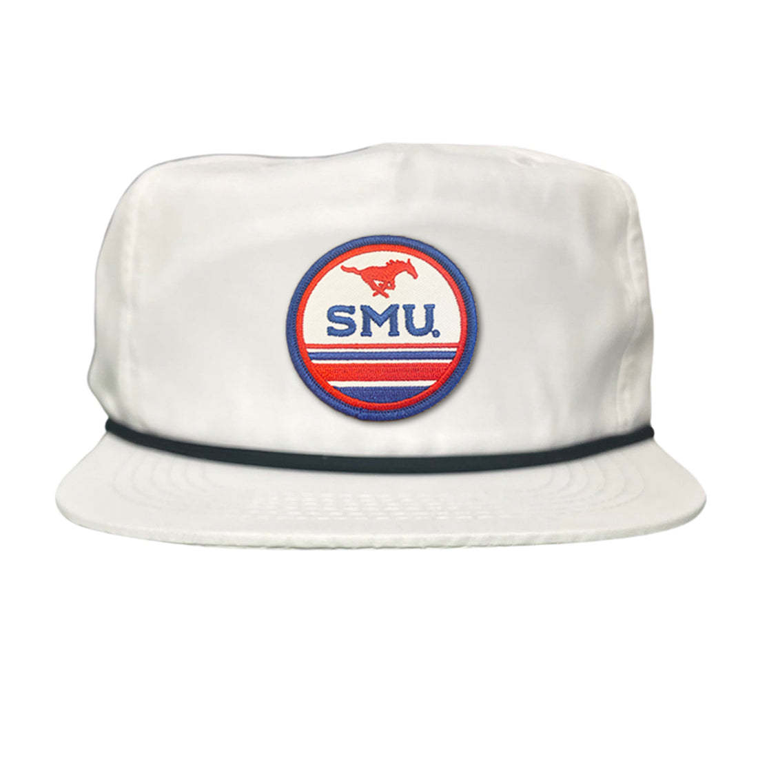 SMU Mustangs Pony Circle Patch Mesh Snapback Hat