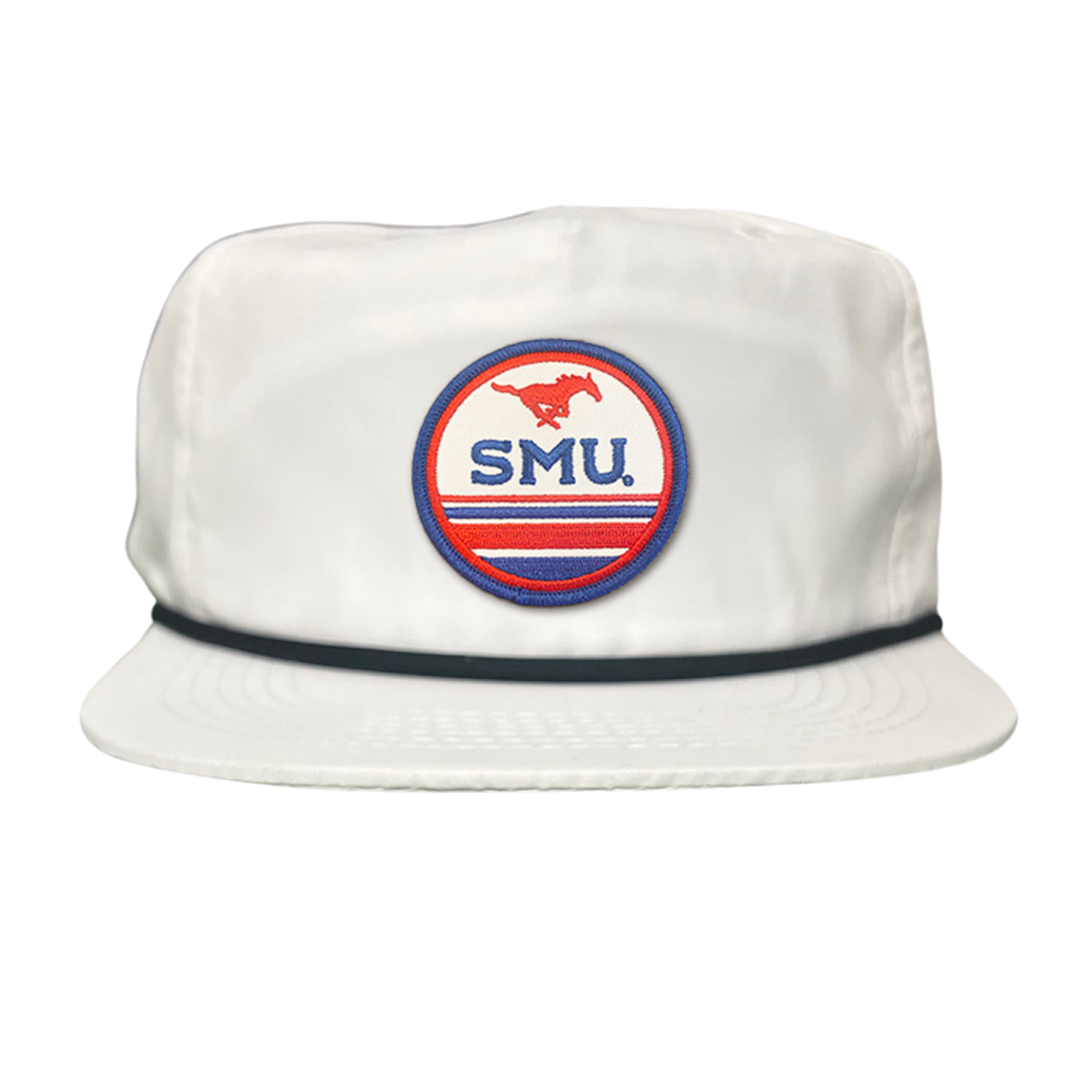 SMU Mustangs Pony Circle Patch Mesh Snapback Hat