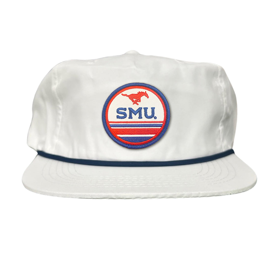 SMU Mustangs Pony Circle Patch Mesh Snapback Hat