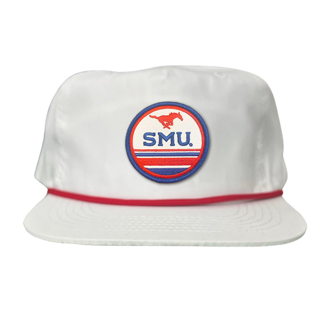 SMU Mustangs Pony Circle Patch Mesh Snapback Hat