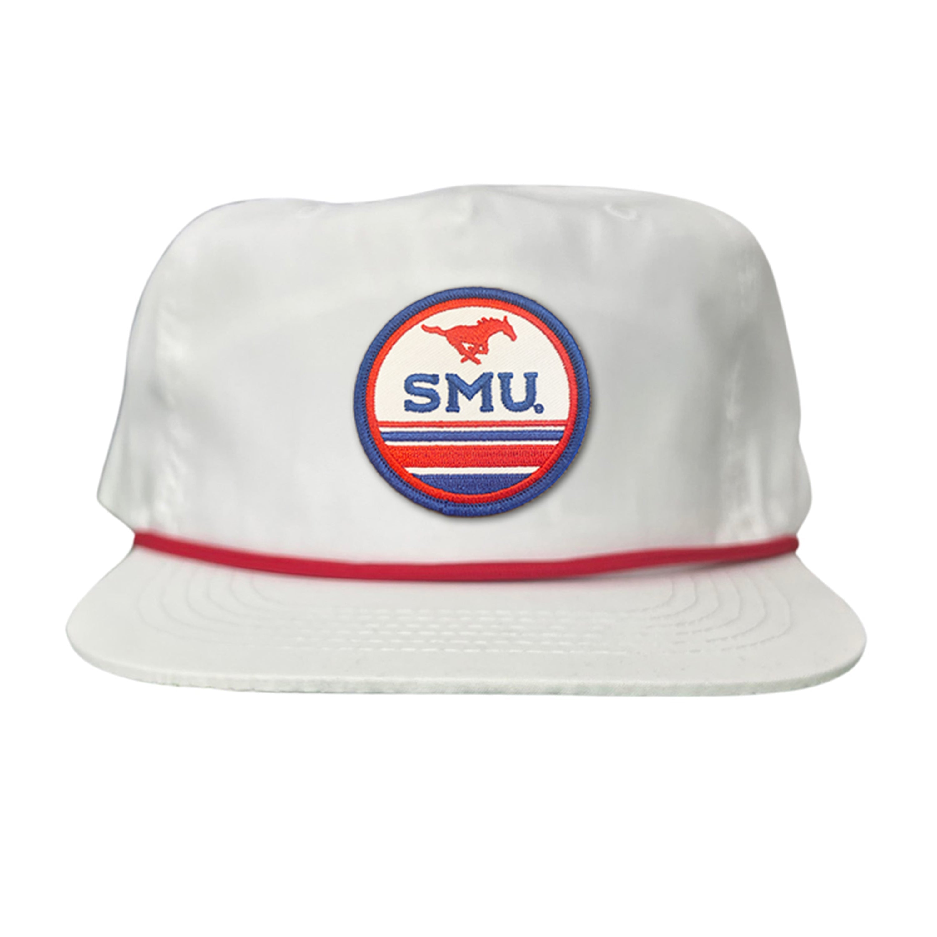 SMU Mustangs Pony Circle Patch Mesh Snapback Hat