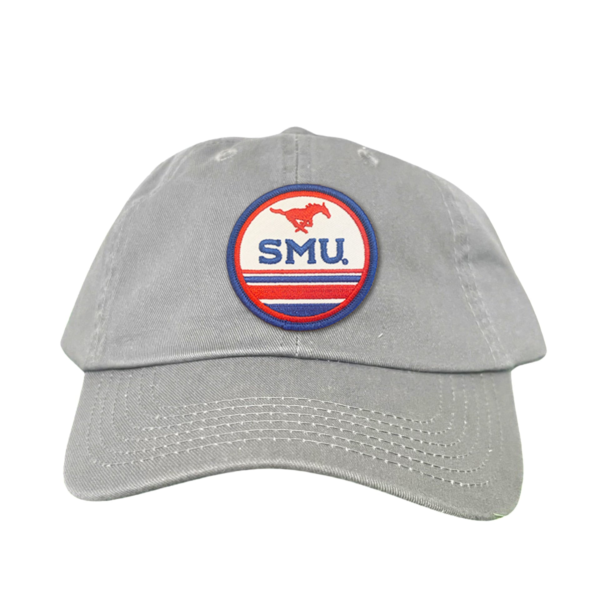 SMU Mustangs Pony Circle Patch Mesh Snapback Hat