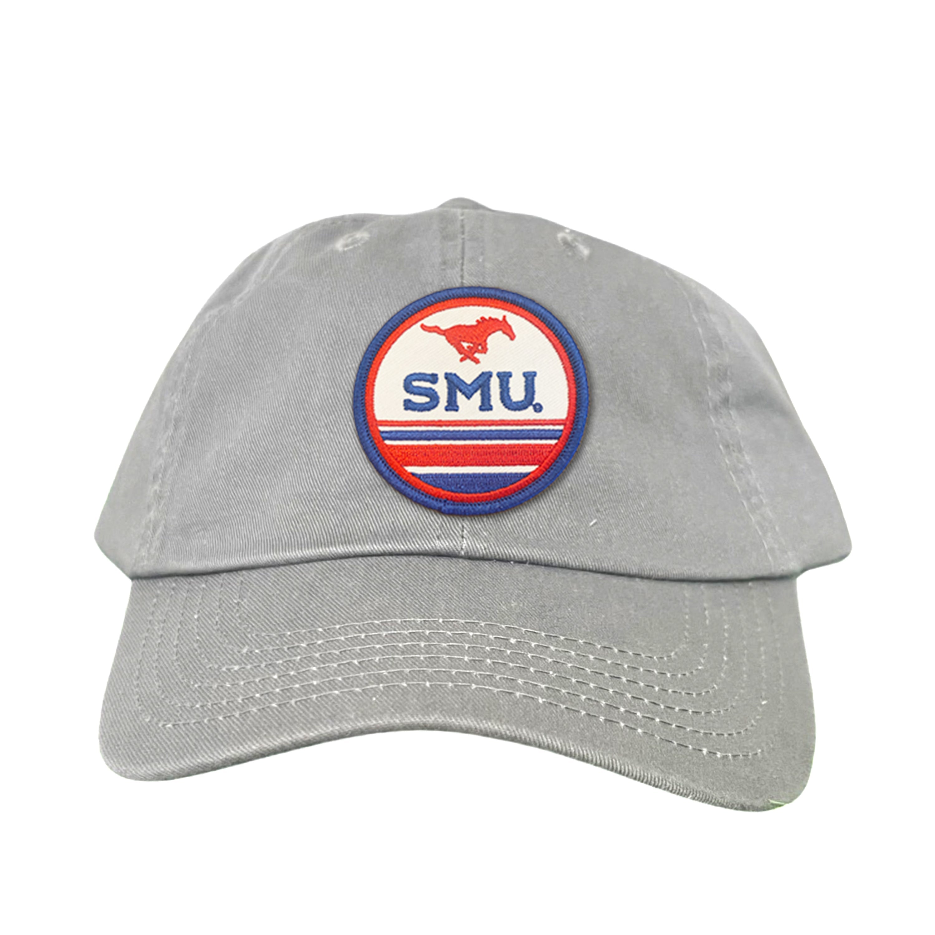 SMU Mustangs Pony Circle Patch Mesh Snapback Hat
