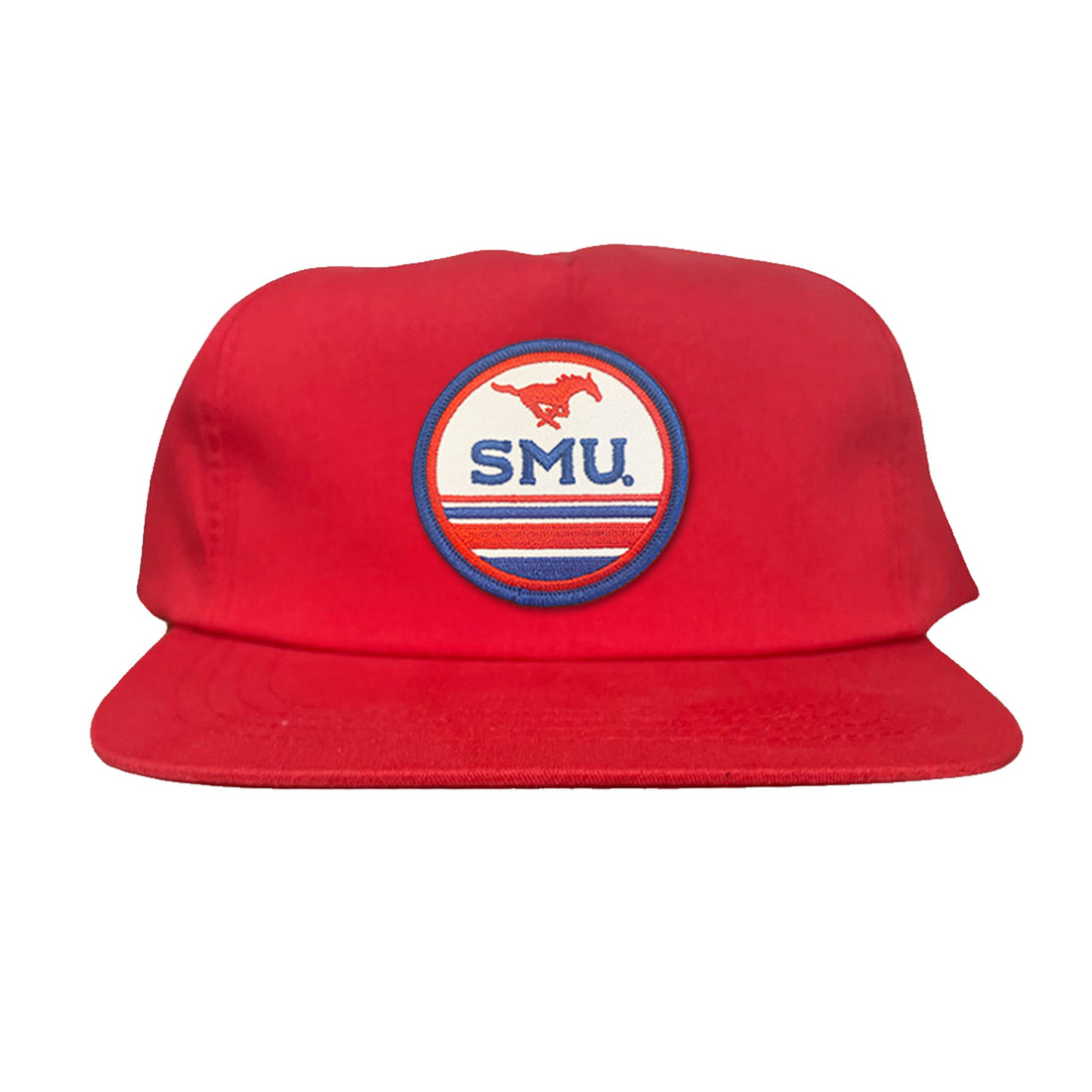 SMU Mustangs Pony Circle Patch Mesh Snapback Hat