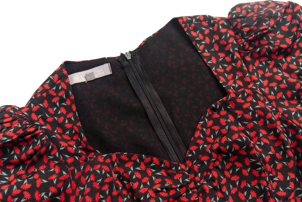 Street Short Sleeve Polka Dot Print High Waist Dress Women Sexy Floral Wrapped Chest Casual Split Dress