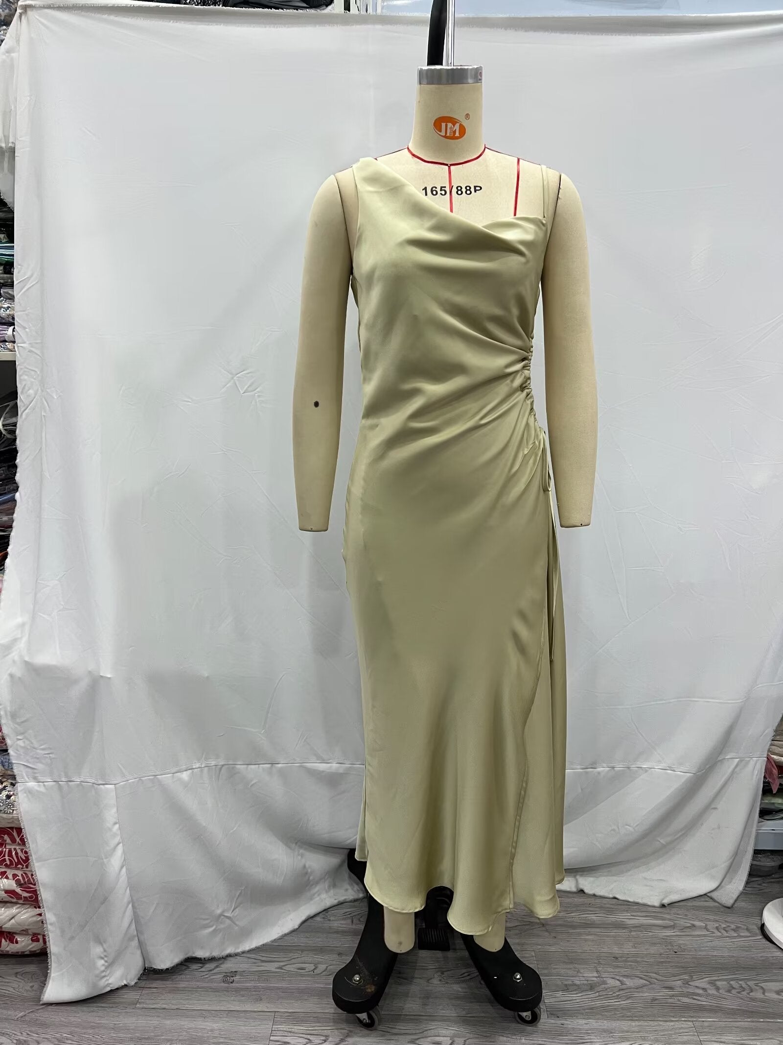 Winter Women Clothing Slim Hollow Out Cutout Swing Collar Slit Dress