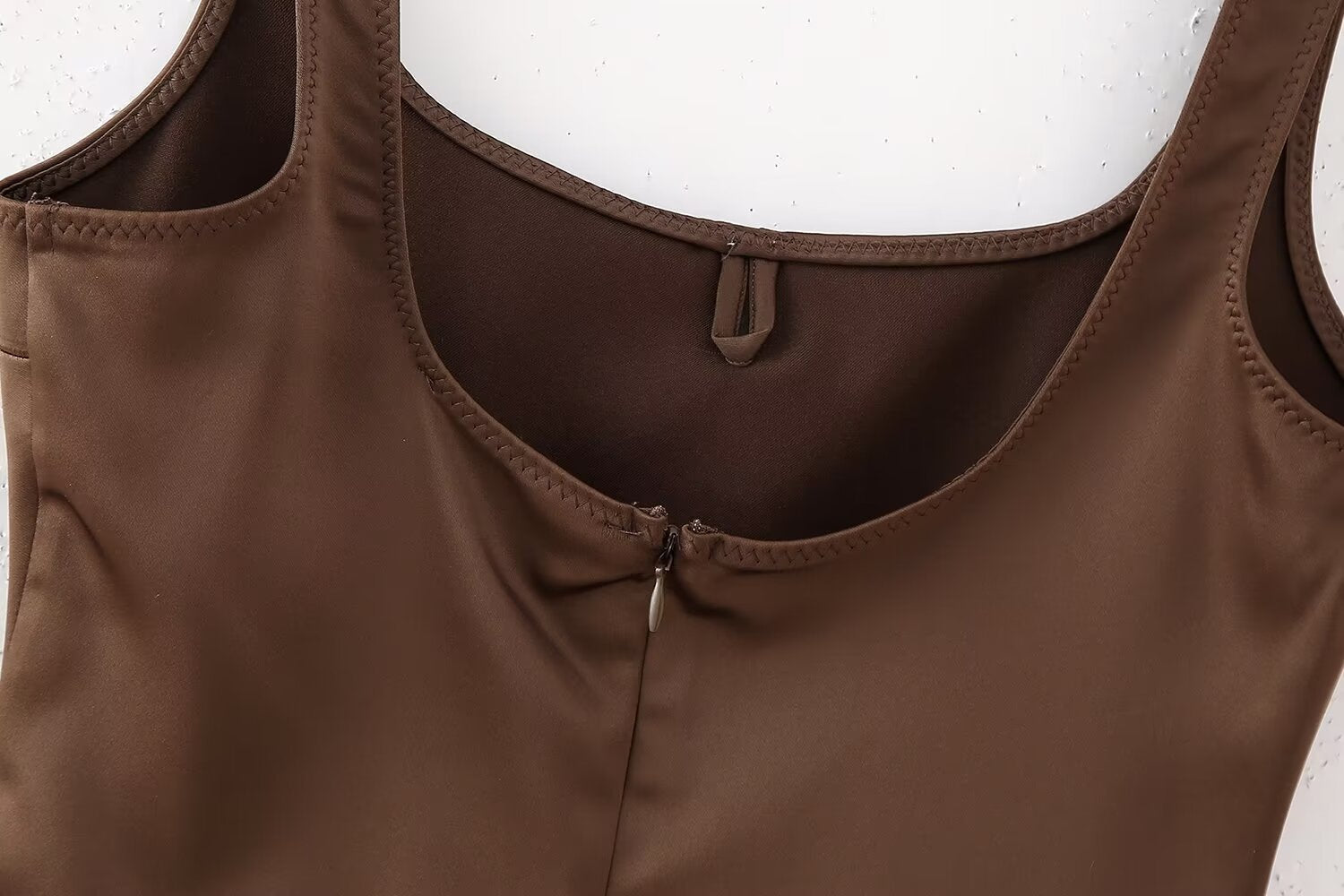 Winter Women Clothing Silk Satin Texture Underwear Dress