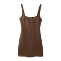Winter Women Clothing Silk Satin Texture Underwear Dress