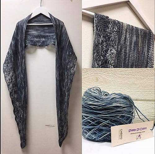 End of Summer Shawl Knitting Kit - Quick Knit Lace Weight Project
