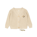 The Chunky Knit Cardigan - Olive Cream