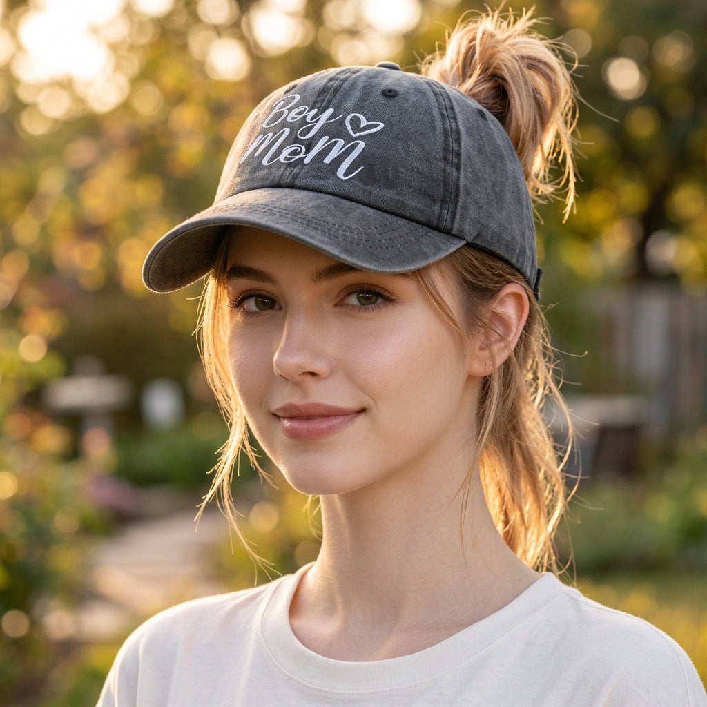 Boy Mom Ponytail Baseball Cap