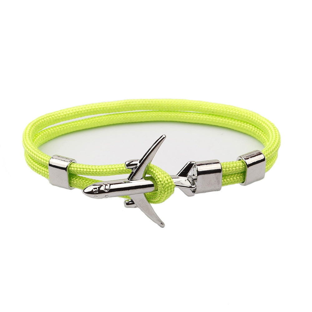Modern Airplane Anchor Paracord Bracelet Nautical Rope Accessory