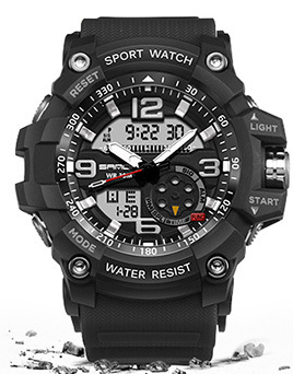 Professional Analog-Digital Sport Watch with Night Mode