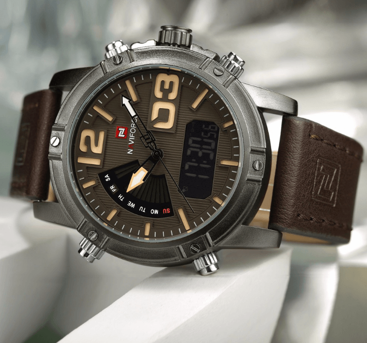 Multifunction Digital Analog Sports Watch with Alarm & Stopwatch