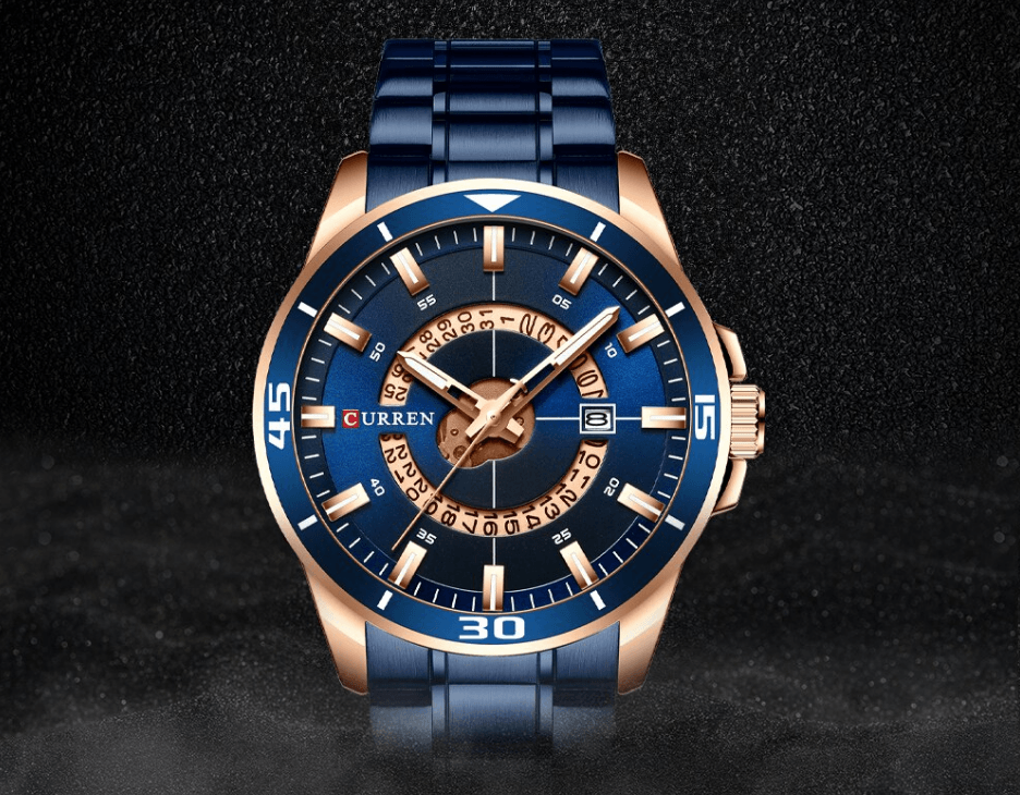 Modern Men's Waterproof Quartz Sports Watch with Fluorescent Hands