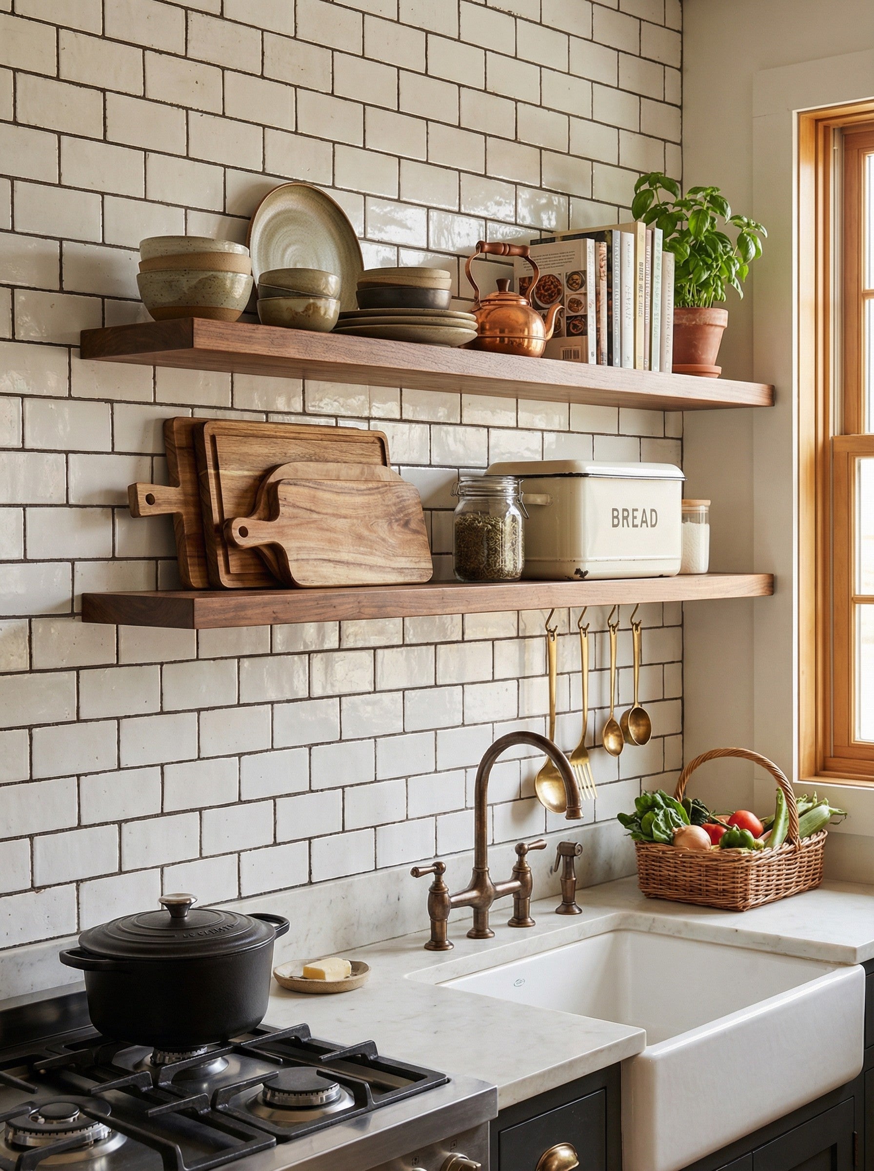 Set of 4 Modern Floating Shelves - 15.8 Inch Wall Storage Unit