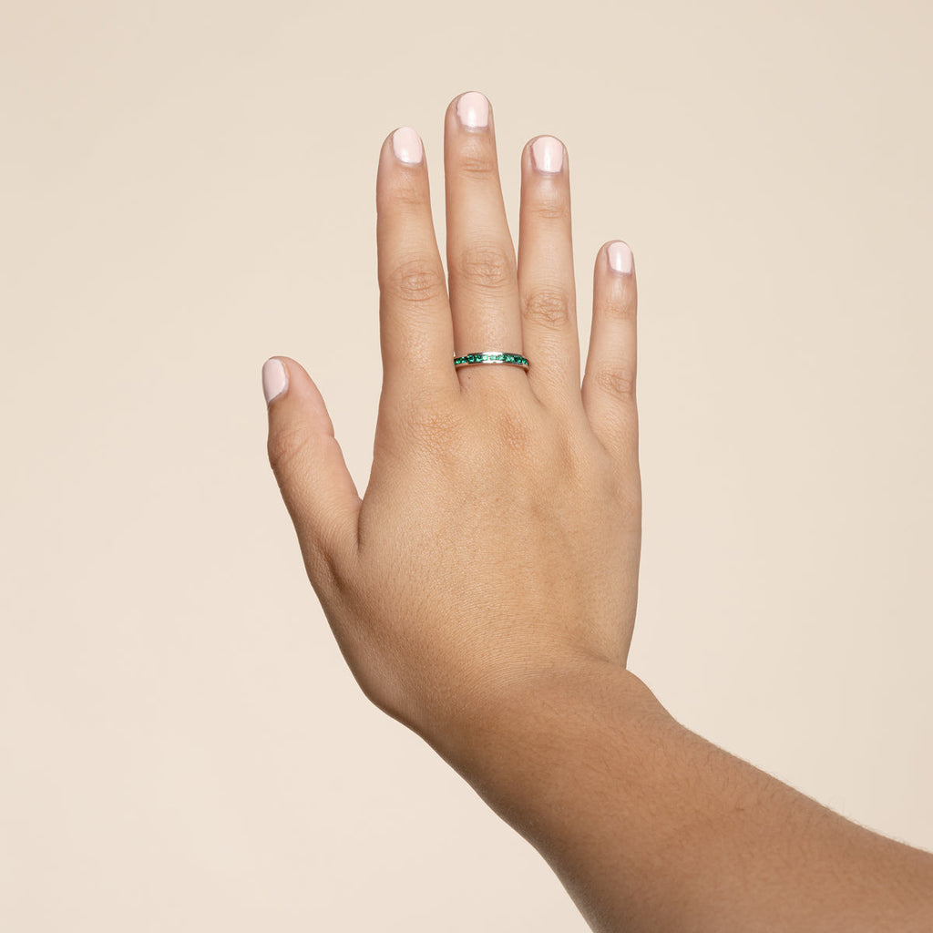 Tessa Emerald Crystal Eternity Band