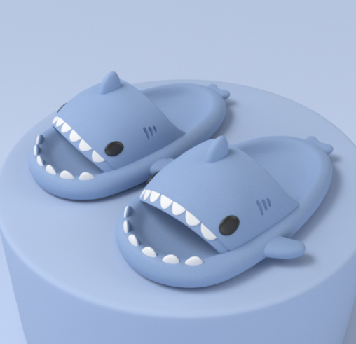 Lovely Shark Slides Unisex Lightweight Open Toe Beach Pool Sandals