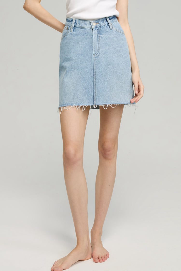 High-Rise Mini Skirt in Waterfalls