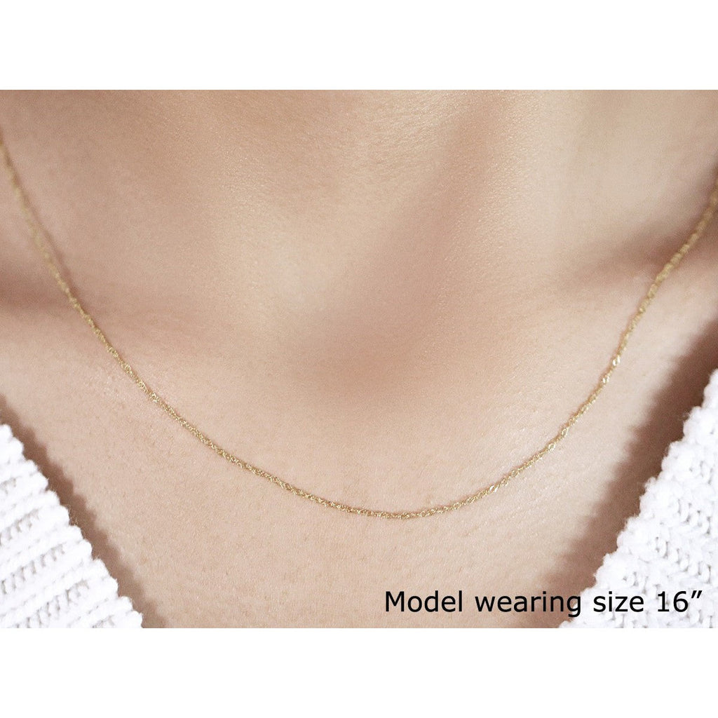 14k Yellow Gold Singapore Chain 0.6mm