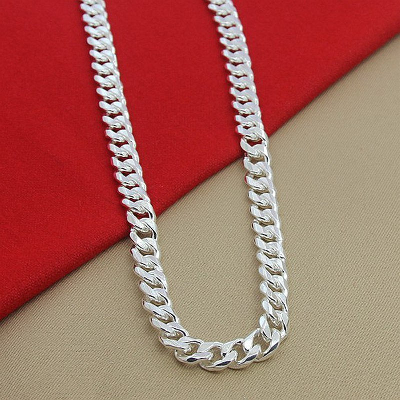 Cuban-link Square-clasp Necklace For Men