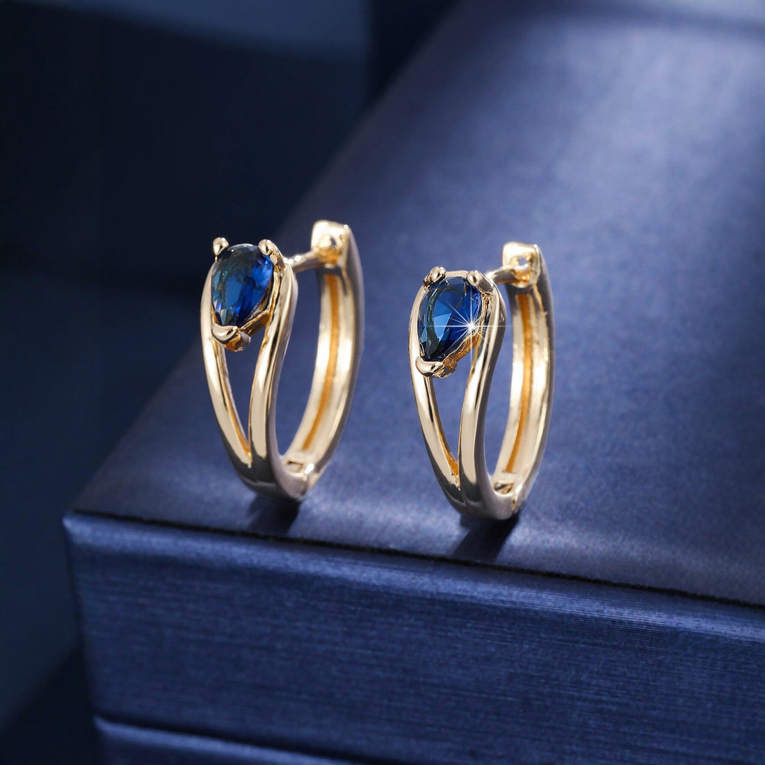 Water-Drop Double-Twist Zircon Ear Clips - Minimalist Gold & Silver
