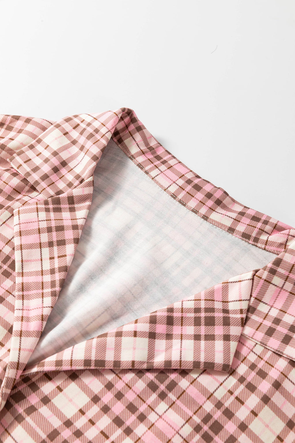 Plaid Long Sleeve Top & Pants Pajama Set